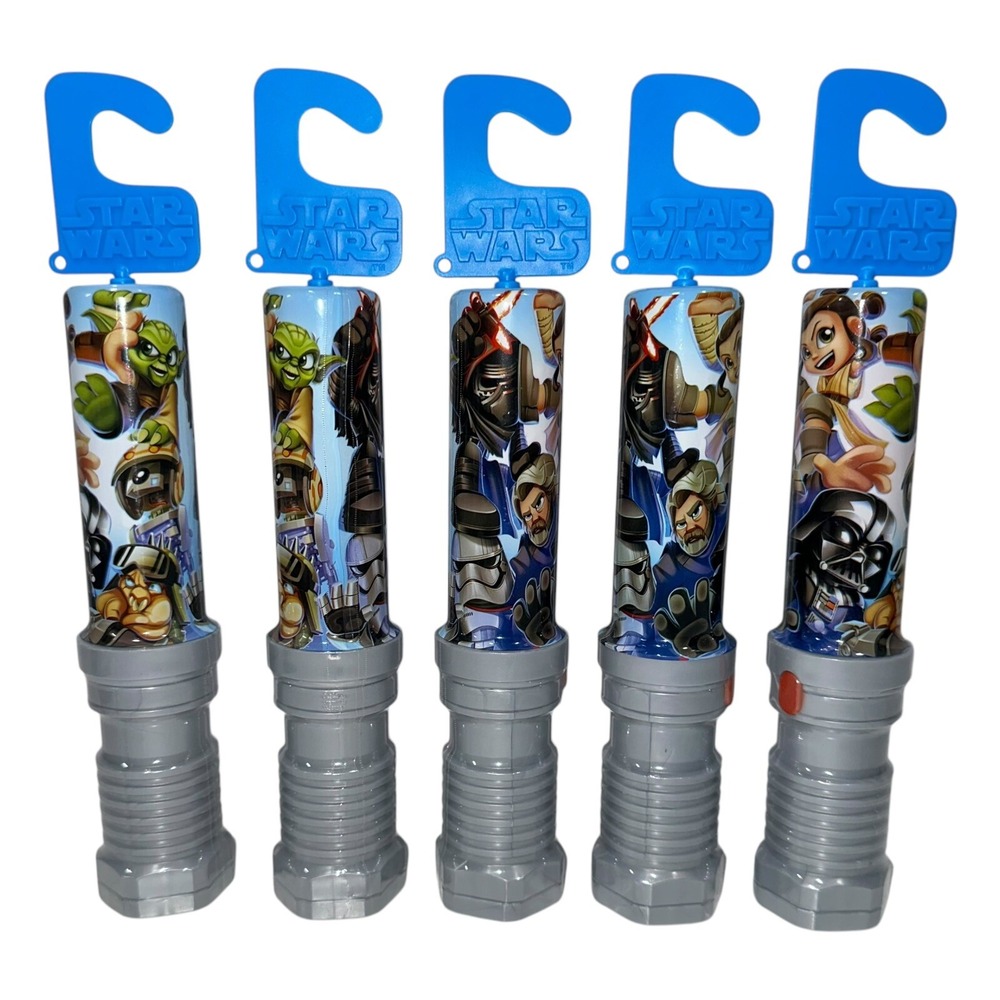 5 Pack Star Wars Micro Force Wow! Series #1 Mini Lightsaber And Mini Figure- New